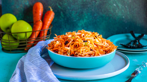 Carrot, Apple & Raisin Salad